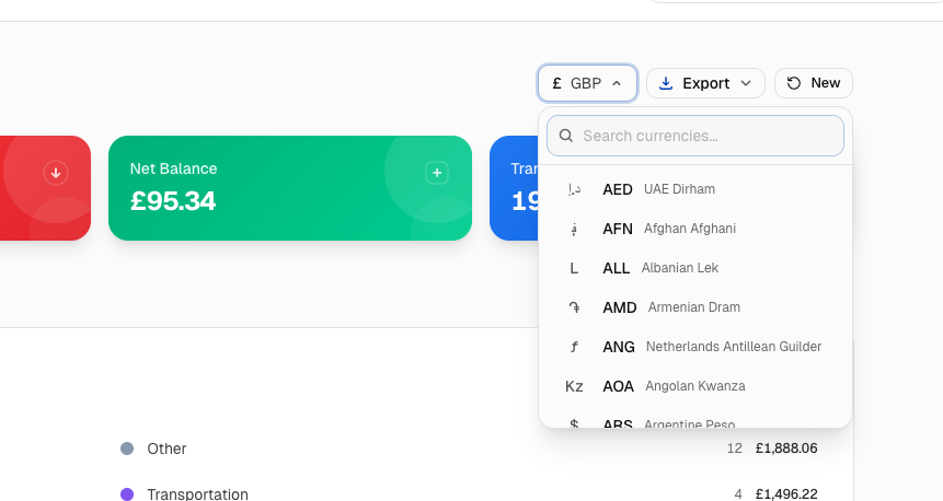 Change detected currency