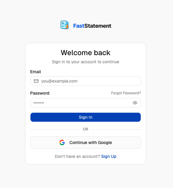 Sign in with email or Google
